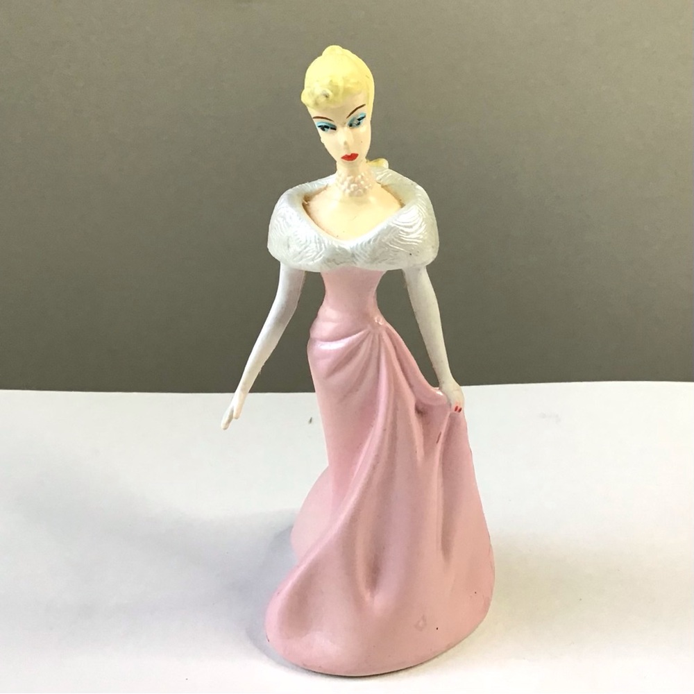 Vintage 1994 Barbie Figurine 4” Enchanted Evening PVC Cake Topper Mattel Enesco